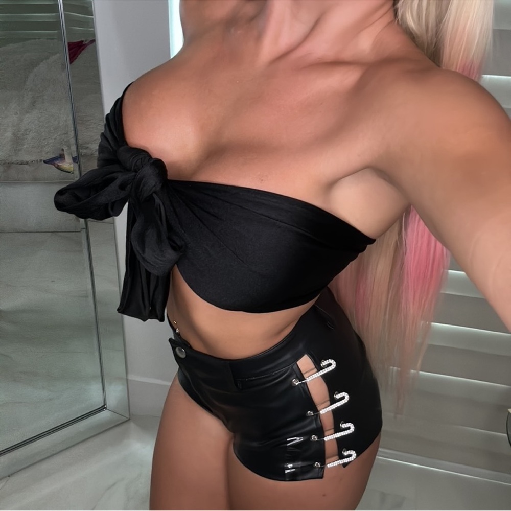 Valiant Set of 2 Leather Shorts + Multi Wrap Top